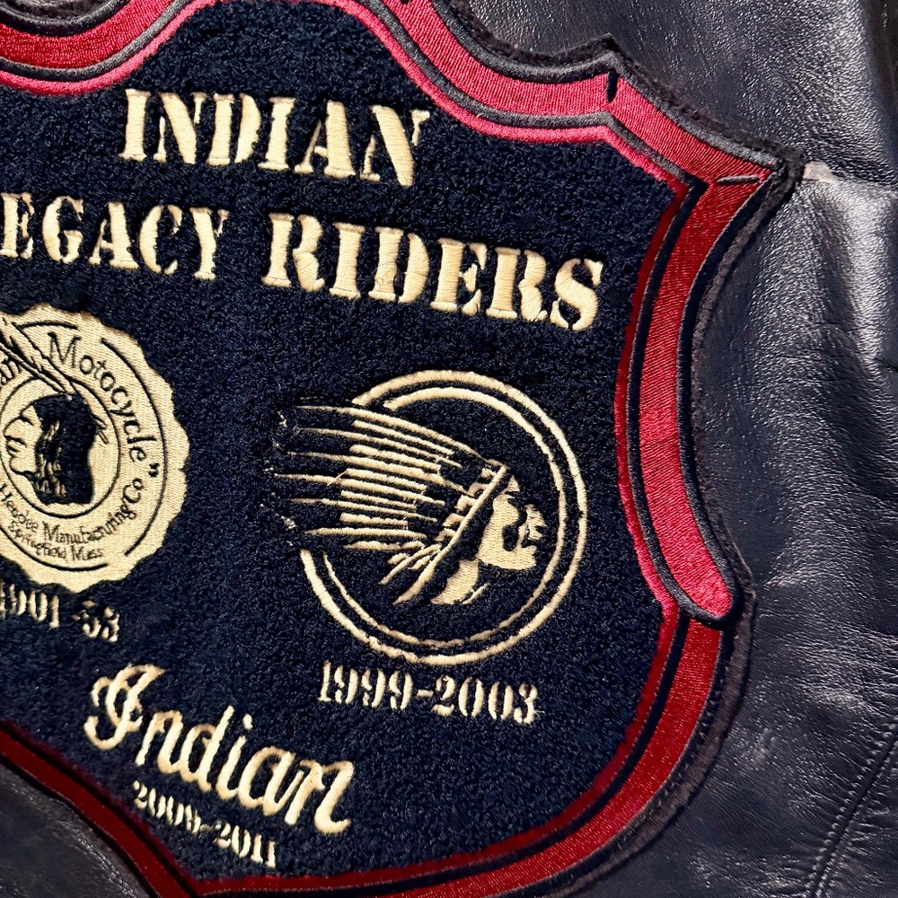 Northeaster Flying Togs Horsehide Leather Motorcycle Jacket Indian Riders USA